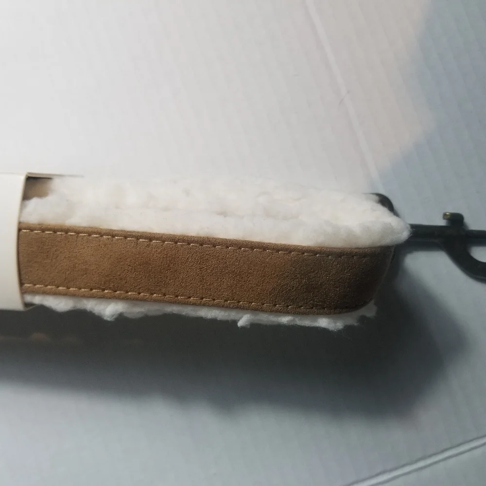 NWT KOOLABURRA BY UGG BROWN WITH WHITE SHERPA KOOLA FAUX SUEDE DOG LEASH